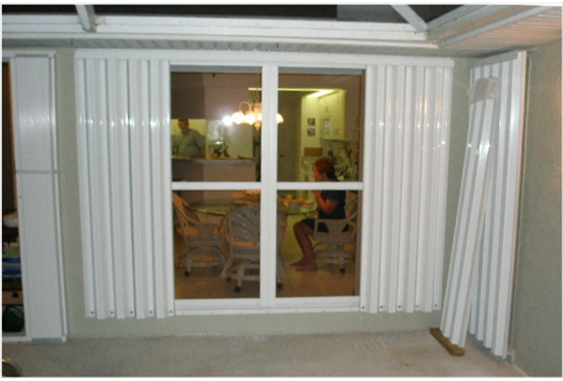 White Aluminum Hurricane panels